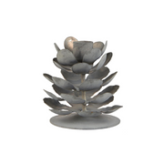 Gingerbread World IB Laursen Denmark – Metal Pine Cone Candle Holder, Antique Pewter, 6 cm 57086-18