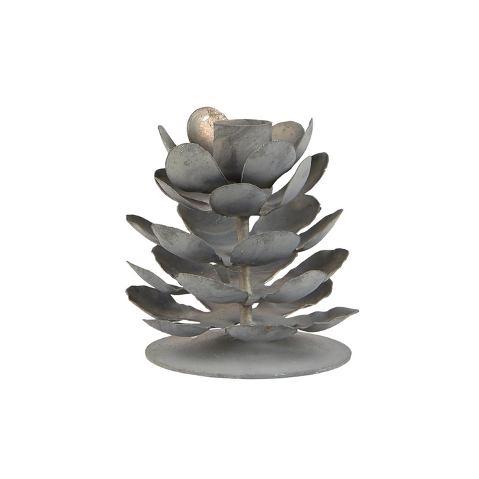 Gingerbread World IB Laursen Denmark – Metal Pine Cone Candle Holder, Antique Pewter, 6 cm 57086-18