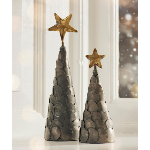 Gingerbread World IB Laursen Denmark – Metal Pine Tree Figures 57313-18 and 57312-18