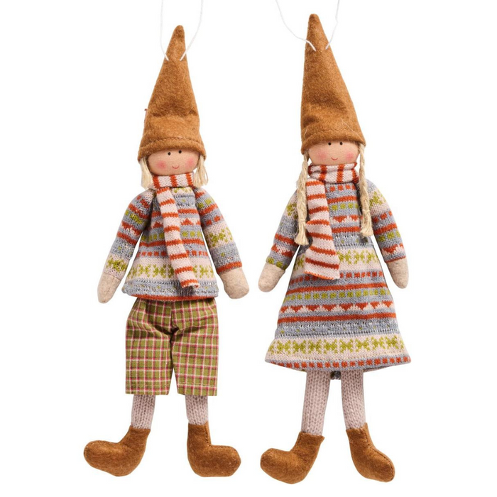 Gingerbread World IB Laursen Denmark – Scandinavian Christmas, Santa’s Helpers Solveig and Sigurd 26943-99