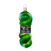 Gingerbread World Inge-Glas Blown Glass Ornament – Skein of Wool Green 10171S025