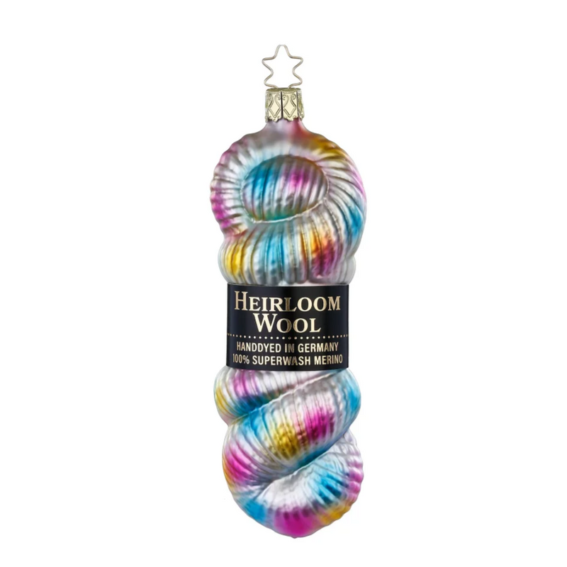 Gingerbread World Inge-Glas Blown Glass Ornament – Skein of Wool Multicolour 10191S025