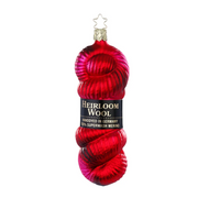 Gingerbread World Inge-Glas Blown Glass Ornament – Skein of Wool Red 10170S025