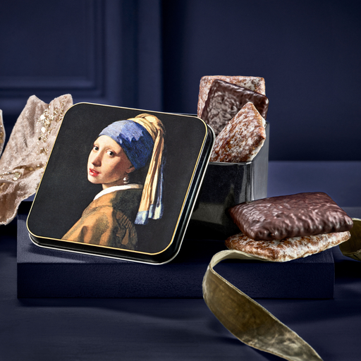 Gingerbread World Lebkuchen Schmidt - Lebkuchen Schmidt Artist Tin Jan Vermeer with Assorted Elisen Lebkuchen Bars 61726