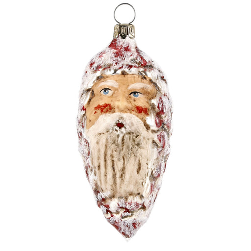 Gingerbread World Marolin Glass Ornament Cone Face with Mica Patinated