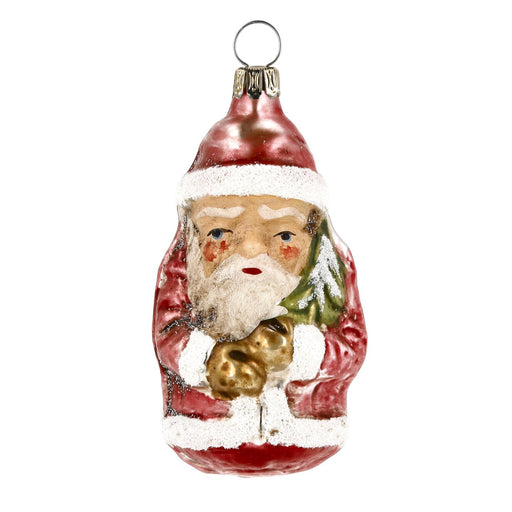 Gingerbread World Marolin Glass Ornament Little Santa Claus Patinated