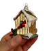 Gingerbread World Polish Blown Glass Ornament – Bird House with Cardinal 187803