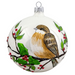 Gingerbread World Polish Blown Glass Ornament – Hand-Painted Songbird Christmas Ball 304201
