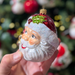 Gingerbread World Polish Blown Glass Ornament – Smiling Santa Face 304002