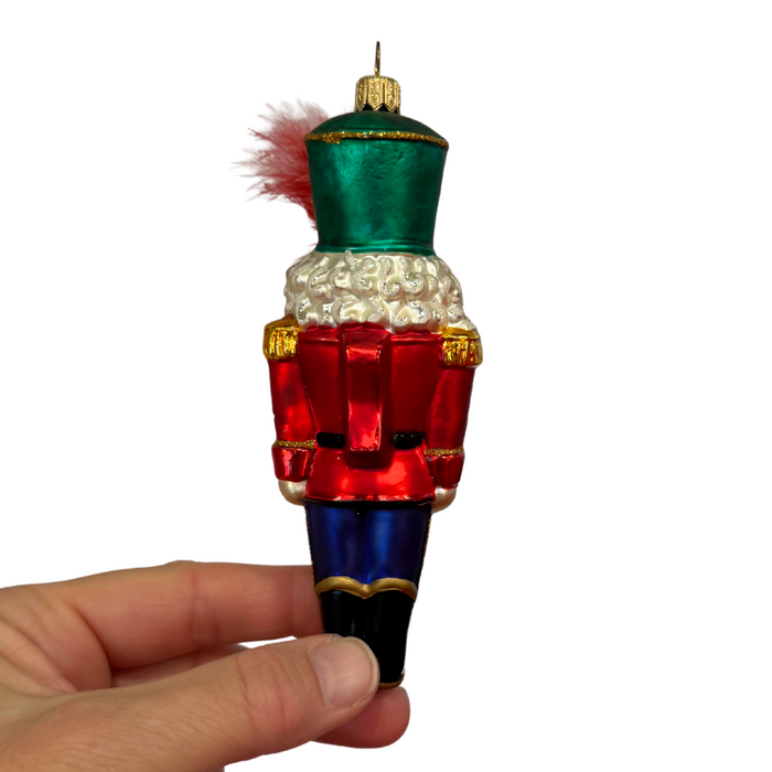 Gingerbread World Polish Blown Glass Ornament – Traditional Nutcracker Soldier 165202