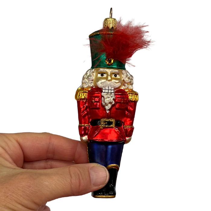 Gingerbread World Polish Blown Glass Ornament – Traditional Nutcracker Soldier 165202