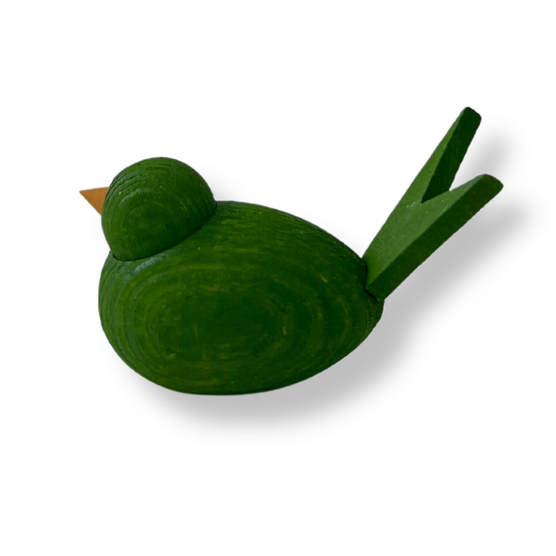 Gingerbread World European Market - Larssons Tra Handcrafted Wood Folk Art from Sweden - Sitting Bird ornament