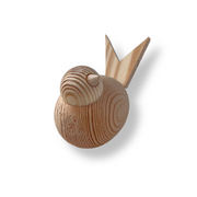 Gingerbread World European Market - Larssons Tra Handcrafted Wood Folk Art from Sweden - Sitting Bird ornament
