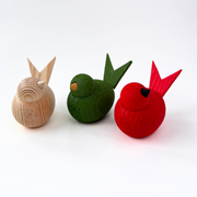 Gingerbread World European Market - Larssons Tra Handcrafted Wood Folk Art from Sweden - Sitting Bird ornament
