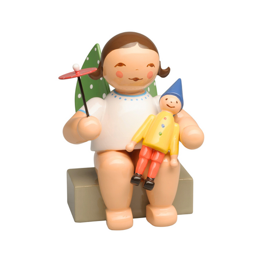 Gingerbread World Wendt und Kuehn - Angel with Jester and Umbrella 650-170