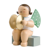 Gingerbread World Wendt und Kuehn Canada - Gruenhainichen Angel - Angel with Cymbals Sitting 650-11a