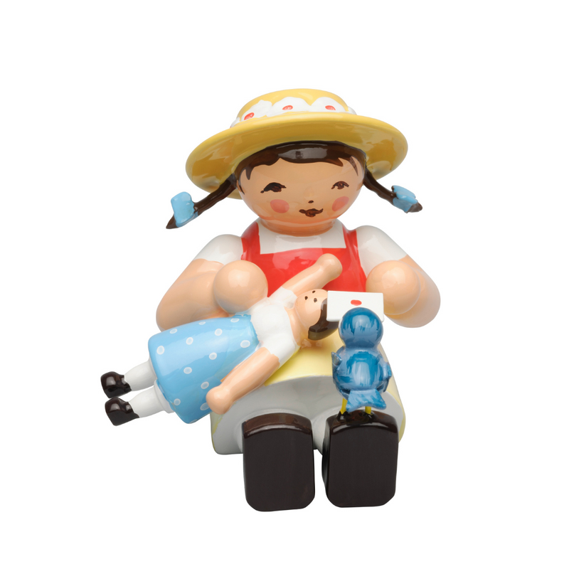 Gingerbread World Wendt und Kuehn Canada – Blumenkinder and Friends – Girl with Bird on her Foot - 5231-3