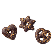 Gingerbread World Wicklein Lebkuchen Canada - Lebkuchen Hearts, Stars & Pretzels – Dark Chocolate 7347