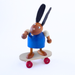 Gingerbread World Drechslerei Martin Wooden Easter Bunny Figure with Skateboard - Handcrafted German Folk Art
