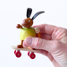 Gingerbread World Drechslerei Martin Wooden Easter Bunny Figure with Skateboard - Handcrafted German Folk Art