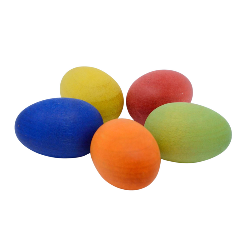 Gingerbread World Drechslerei Martins German Handcrafted Wooden Easter Eggs Medium - set of 5