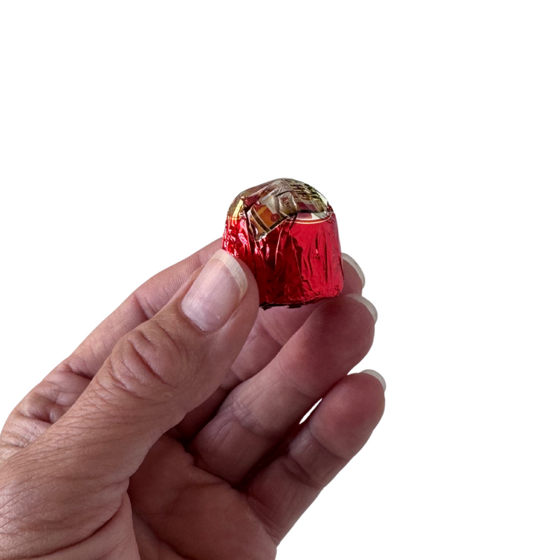 Asbach German Brandy Cherries in Dark Chocolate gift box with 16 liquor-filled chocolate cherries imported from Germany.