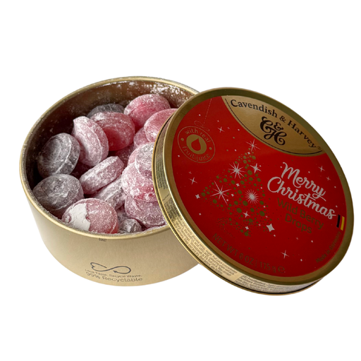 Gingerbread World European Christmas Market - Cavendish and Harvey Fruit Hard Candies - Christmas Gift Tin Wild Berry Drops