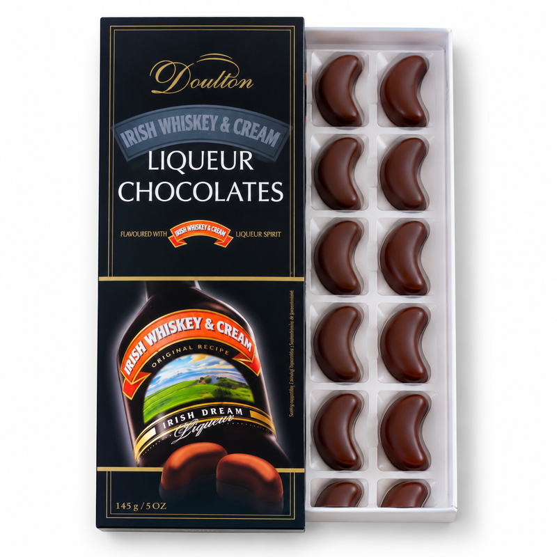 Gingerbread World European Christmas Market - Doulton German - Irish Whiskey and Cream Liqueur Dark Chocolates