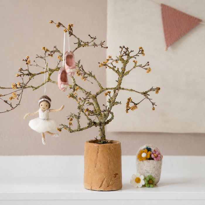 Gingerbread World European Christmas Market - Gry and Sif Denmark Felted Wool Ornaments for Ballet and Ballerina