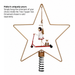 Handmade tin Christmas tree topper star with ornament holder designed to display a favourite hanging ornament.