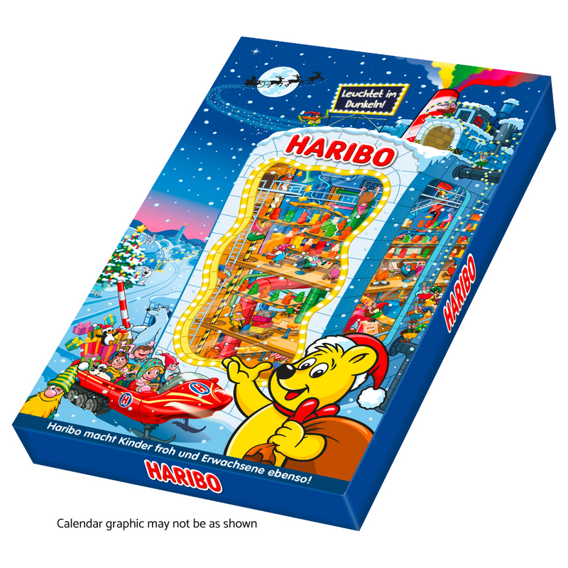 Haribo Gummy Bear Advent Calendar with 24 mini packs of German gummy candy | Gingerbread World European Christmas