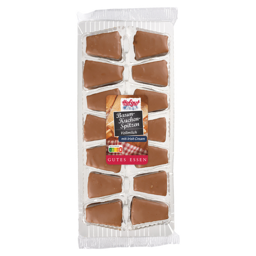 Gingerbread World European Christmas Market - Hofgut Baumkuchen spitzen bites irish cream flavour in milk chocolate 31085-9