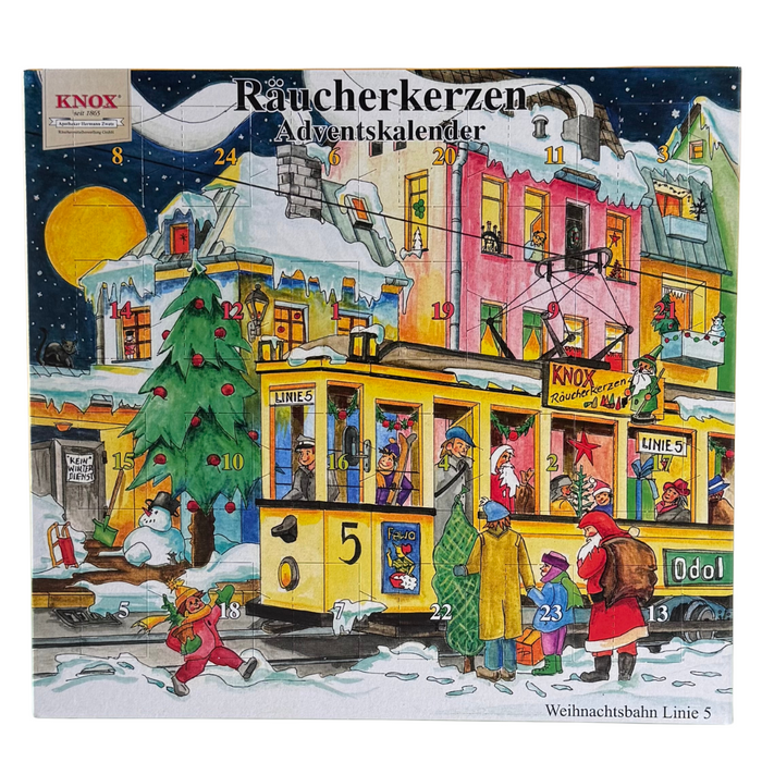 Gingerbread World European Christmas Market - Knox Raucherkerzen Incense Cone Advent Calendar 2025