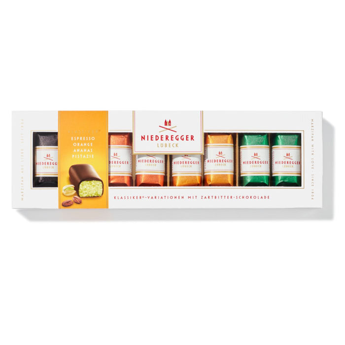 Gingerbread World European Christmas Market - Niederegger Marzipan Variations Mini Loaves in Dark Chocolate 100 g