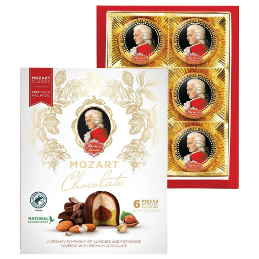 Gingerbread World European Christmas Market - Reber Mozart Kugeln Classic - 6 piece gift box