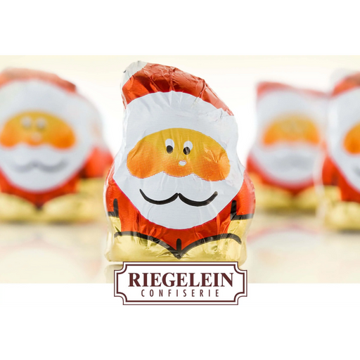 Gingerbread World European Christmas Market - Riegelein Solid Milk Chocolate Mini Santas in hardshell RIE293