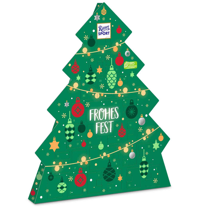 Gingerbread World European Christmas Market - Ritter Sport Advent Calendar - Christmas Tree Shaped