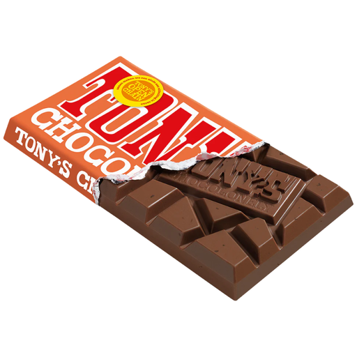 Gingerbread World European Christmas Market - Tonys Chocolonely Big 180 gram Chocolate Bar - Milk Chocolate Salted Caramel