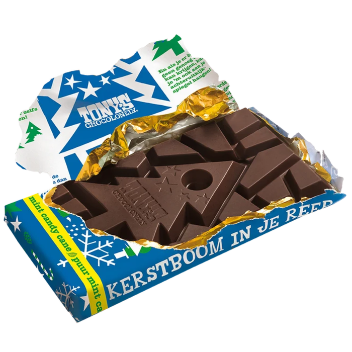 Gingerbread World European Christmas Market - Tonys Chocolonely Dark Chocolate Candy Cane Bar 180 g