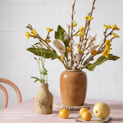 Gingerbread World European Market - En Gry and Sif Felted Wool Forever Flowers - Bouquet with Lily Dot Flowers and Berry Branches