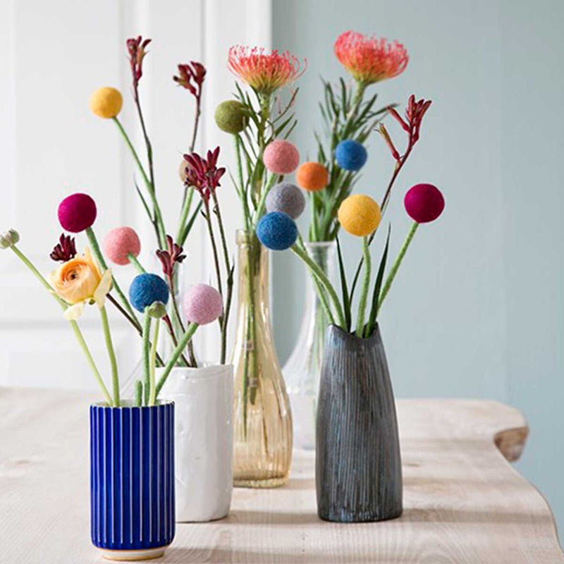 Gry & Sif Felted Wool Florals - Dot Flower, 3 cm