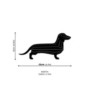 Gingerbread World European Market - Lovi Finland 3D Wooden Puzzle Figure - Dachshund 12 cm - size guide
