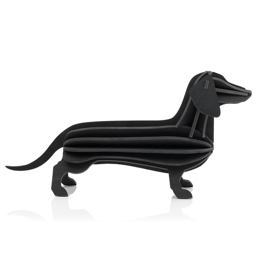 Gingerbread World European Market - Lovi Finland 3D Wooden Puzzle Figure - Dachshund 31 cm - black