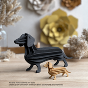 Gingerbread World European Market - Lovi Finland 3D Wooden Puzzle Figure - Dachshund 31 cm - mix and match colours and sizes