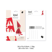 Gingerbread World European Market - Lovi Finland 3D Wooden Puzzle Figure - Elf Girl Red - packaging