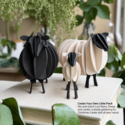 Gingerbread World European Market - Lovi Finland 3D Wooden Puzzle Figure - Sheep Ram and Lamb - Create a Herd