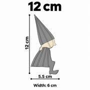 Gingerbread World European Market - Lovi Finland 3D Wooden Puzzle Ornament - Elf Girl size guide 12 cm