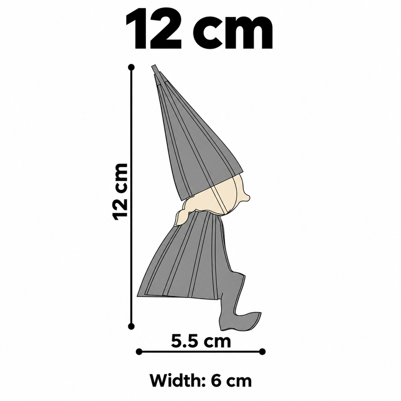 Gingerbread World European Market - Lovi Finland 3D Wooden Puzzle Ornament - Elf Girl size guide 12 cm