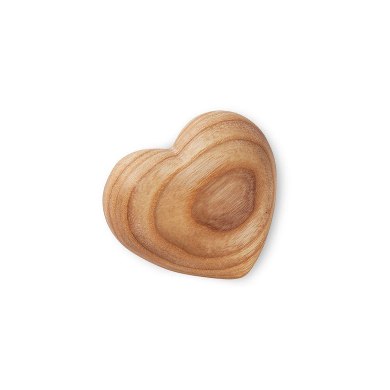 Gingerbread World European Market - Waldfabrik Wood Folk Art - Hardwood Heart Ornament Small 5126