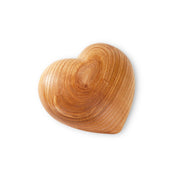 Gingerbread World European Market - Waldfabrik Wood Folk Art - Hardwood Heart Ornament Small 5127